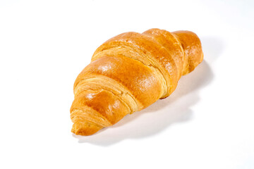 Croissant on white background