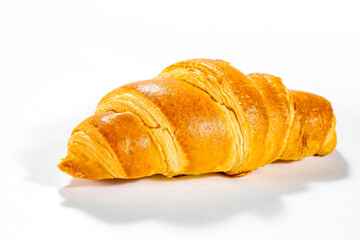 Croissant on white background