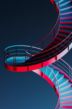 ascending spiral staircase