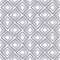 Seamless vector pattern with square rhombuses, monochrome decorative background, wallpaper, textile print, packaging. 