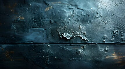 Dark blue background of cracked concrete and uneven surface. Modern background