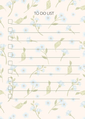 Diary, Notebook, Diary with Blue Flowers, Blue Flowers