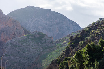 Fototapeta na wymiar Scenic view of mountains against the sky in Setif, Algeria.