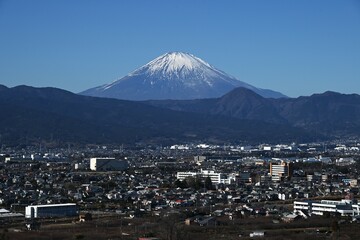 Various scenes of Mt. Fuji. Japan's famous mountain, Mt. Fuji, is a wonderful mountain that shows...