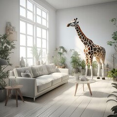 giraffe in the park