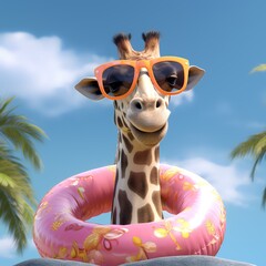 giraffe in the zoo