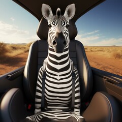 zebra in the desert