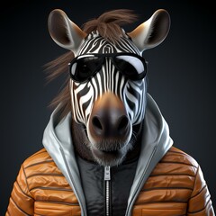 portrait of a zebra