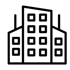 Apartment construction outline icons