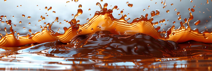 sprinkles of caramel on a white background - obrazy, fototapety, plakaty