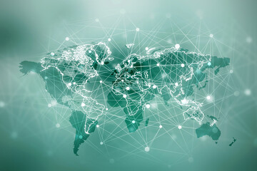 2d illustration world map abstract background