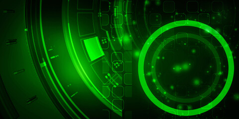 2d illustration Abstract futuristic electronic circuit technology background