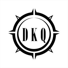 DKQ letter design. DKQ letter technology logo design on white background. DKQ Monogram logo design for entrepreneur and business