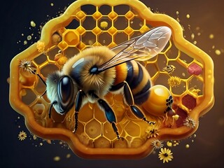 Art of bee and comb