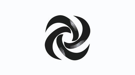 Unique gamma symbol logo design isolated on white background