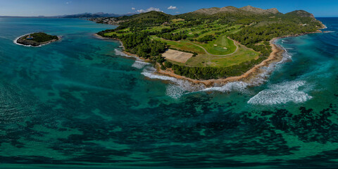 Club de Golf de Alcanada, Islas baleares.27 de Febrero 2024Golf from Alcanada, Alcudia Light House.