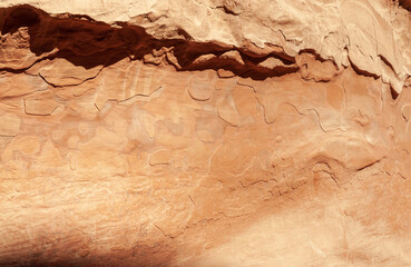 Texture of a Cliff Face at Arches National Park, in eastern Utah