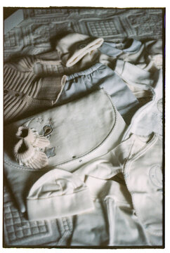 Baby clothes shot on film