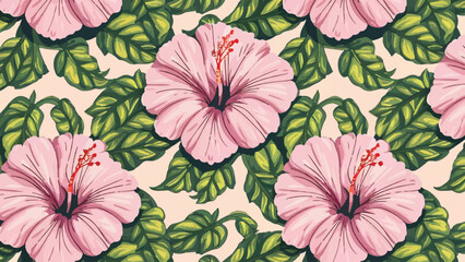 Flat Design Flowers Pattern Background: A Floral Delight for Your Visuals!