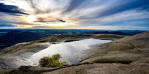 Sonnenuntergang auf dem Lilienstein in der Sächsischen Schweiz 3
