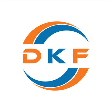 DKF letter design. DKF letter technology logo design on white background. DKF Monogram logo design for entrepreneur and business