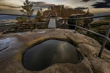 Sonnenuntergang auf dem Lilienstein in der Sächsischen Schweiz 1