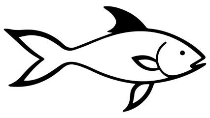 black fish shape illustration 