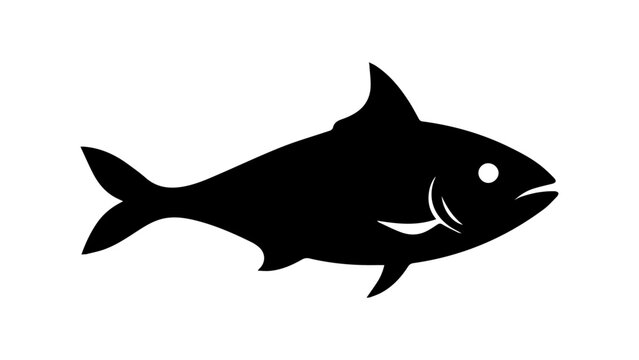black fish shape illustration 