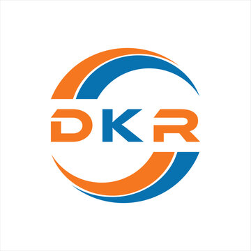 DKR letter design. DKR letter technology logo design on white background. DKR Monogram logo design for entrepreneur and business