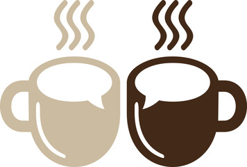 coffee chat vector template logo design