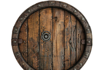 Wooden Barrel with Iron Rings