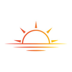 Weather icon on line gradient style