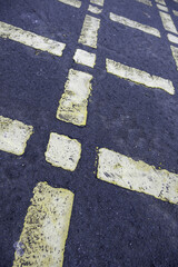 Yellow lines on the asphalt - 751246956
