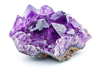 Amethyst Crystal Isolated on Transparent Background
