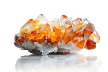 Carnelian Crystal Isolated on Transparent Background
