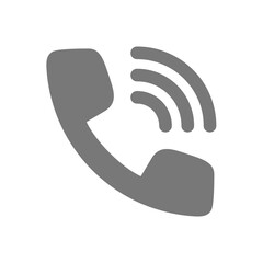 Phone or telephone vector icon. Contact and call symbol.