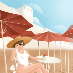 Girl on a beach 