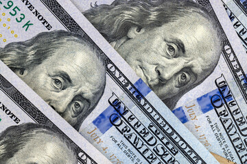 Cash American dollars close up
