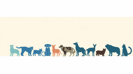 animal silhouettes , banner