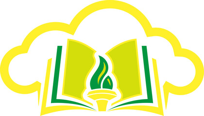 cloud education vector template logo design