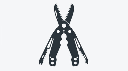 Tactical multitool vector icon isolated on white background