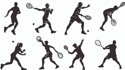 tennis icon isolated sign symbol vector  high quality