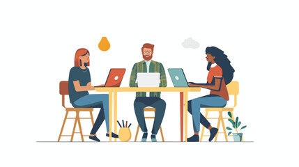 People working vector illustration