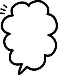 Black and white color speech bubble balloon, icon sticker memo keyword planner text box banner, flat png transparent element design