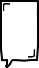 Black and white color speech bubble balloon, icon sticker memo keyword planner text box banner, flat png transparent element design