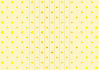 abstract yellow grid background with smile emoticon