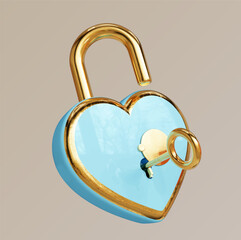lock and key heart