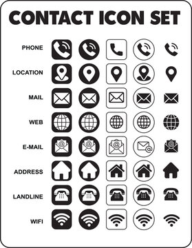 Contact icon set