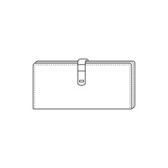 Hand drawn Kids drawing Cartoon Vector illustration long purse icon Isolated on White Background