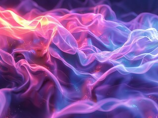 Fototapeta premium A colorful, abstract image of purple and blue waves